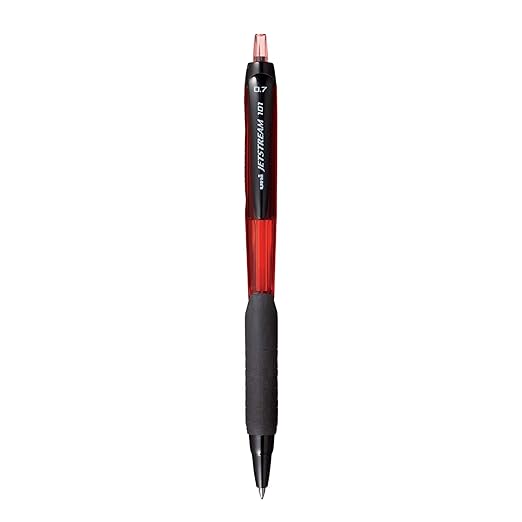 uni-ball Jetstream SXN101 0.7mm Roller Ball Pen, Red Body, Red Ink, Pack of 1