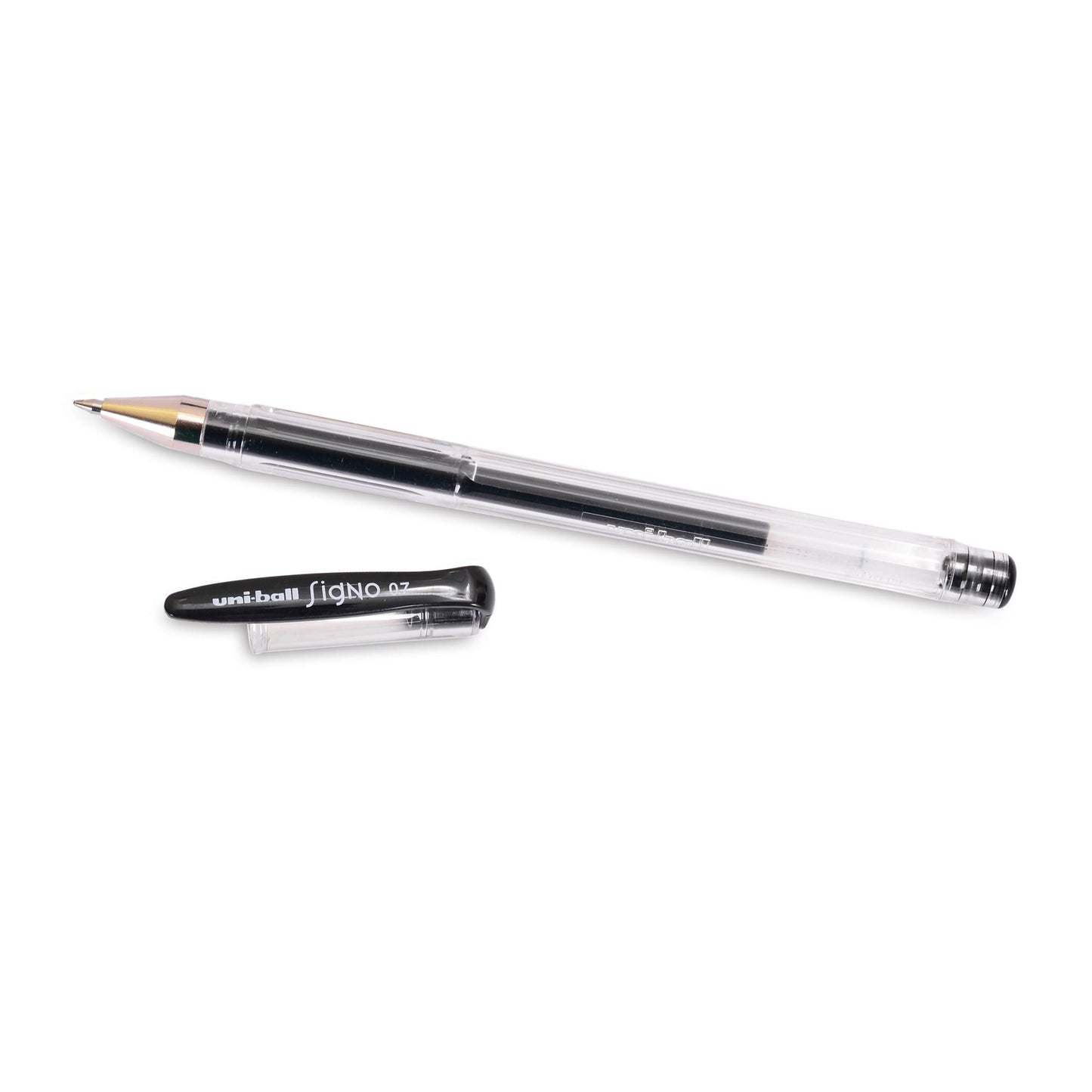 uni-ball Signo UM-100 0.7mm-0.8mm Gel Pen, Transparent Body, Multicolour Ink, Pack of 12