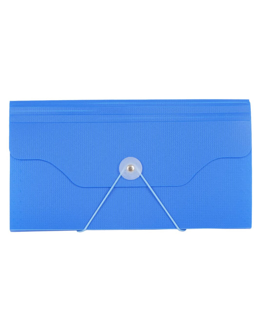 Ondesk Essentials 13 Pockets Expanding File, File for Cheque Size Documents, Blue, Pack of 1