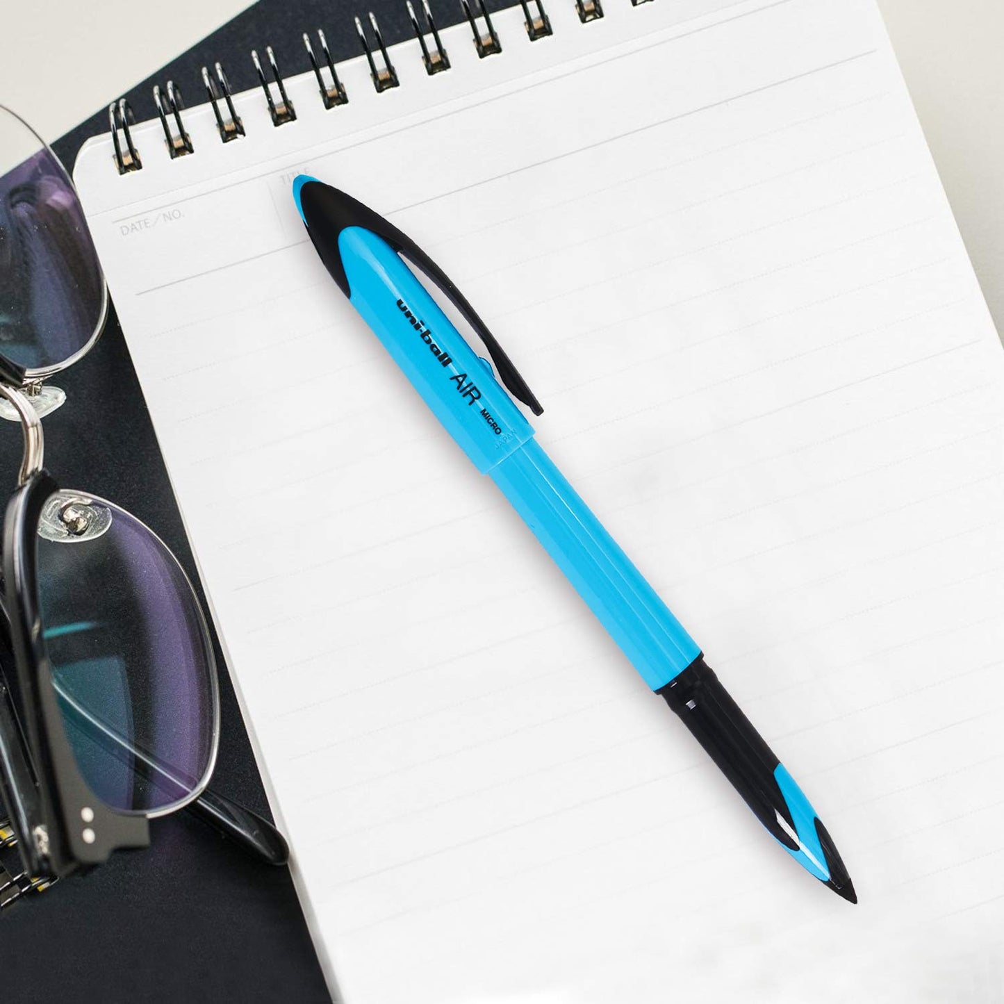 uni-ball Air UBA188ELM 0.5mm Roller Ball Pen, Green Body Blue Ink, Pack of 1