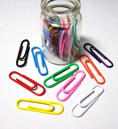 Ondesk Essentials Multicolor Paper Clips, (100 Pieces, 30MM) Multi-Color