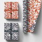 PaperPep Red & Dark Grey White Flowers Double Sides Print 19"X29" Gift Wrapping Paper, Pack of 5