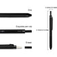 NUOVI 3+1 Multifunctional Pen, Black Metal Body (3 Ink & 0.5mm Pencil)