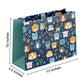 PaperPep Blue Cute Cartoon Animal Pattern Print 13.75"X4.75"X10" Gifting Paper Bag