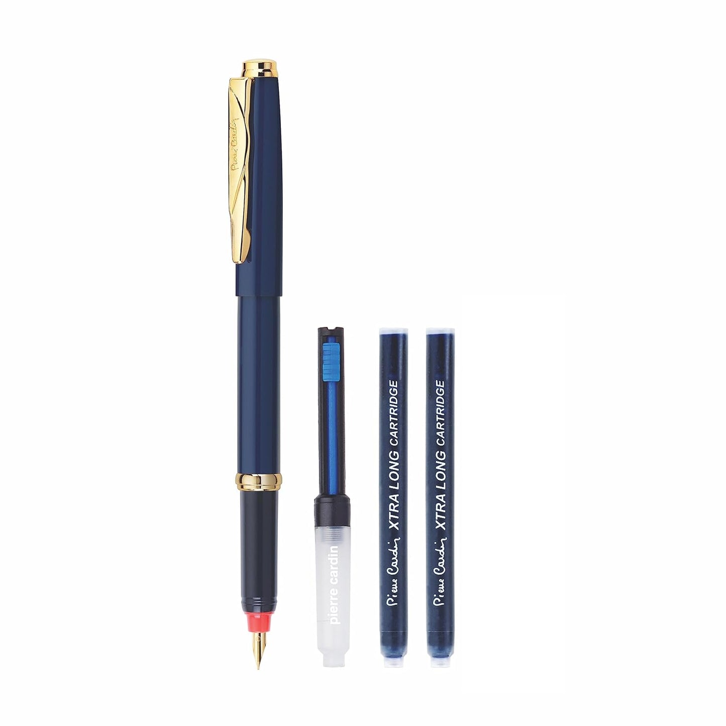 Pierre Cardin Momento Fountain Pen, Free Ink Catridges & Ink Converter, Blue Ink, Pack of 1