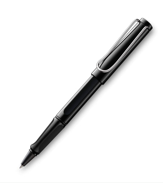 LAMY 4030243 Safari Black Body Medium Tip Blue Ink Roller Ball Pen