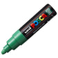 uni-ball Posca 7M 4.5-5.5 mm  Broad Bullet Shaped Markers, Green Ink, Pack of 1