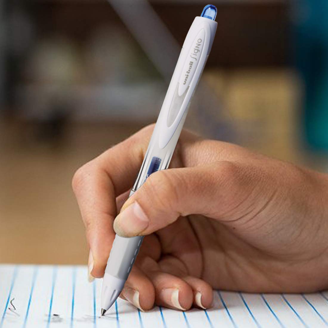 uni-ball Signo UMN307 Gel Pen (Black Ink- Pack Of 1)- White Body
