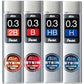 Pentel Ain Stein 0.3mm HB Mechanical Pencil Lead, Pack of 15 (C273-HB)