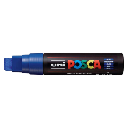 uni-ball Posca PC-17K 15.0 mm Extra Broad Tip Marker Pen, Blue Ink, Pack of 1