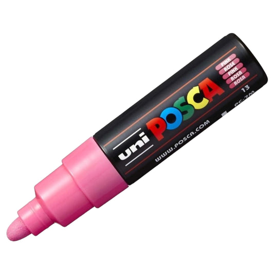uni-ball Posca 7M 4.5-5.5 mm  Broad Bullet Shaped Markers, Pink Ink, Pack of 1