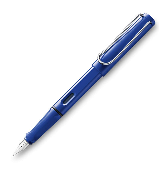 LAMY 4000145 Safari Blue Body Medium Tip Blue Ink Fountain Pen