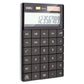 Deli W1589P Modern Compact Calculator 12-Digit, Black