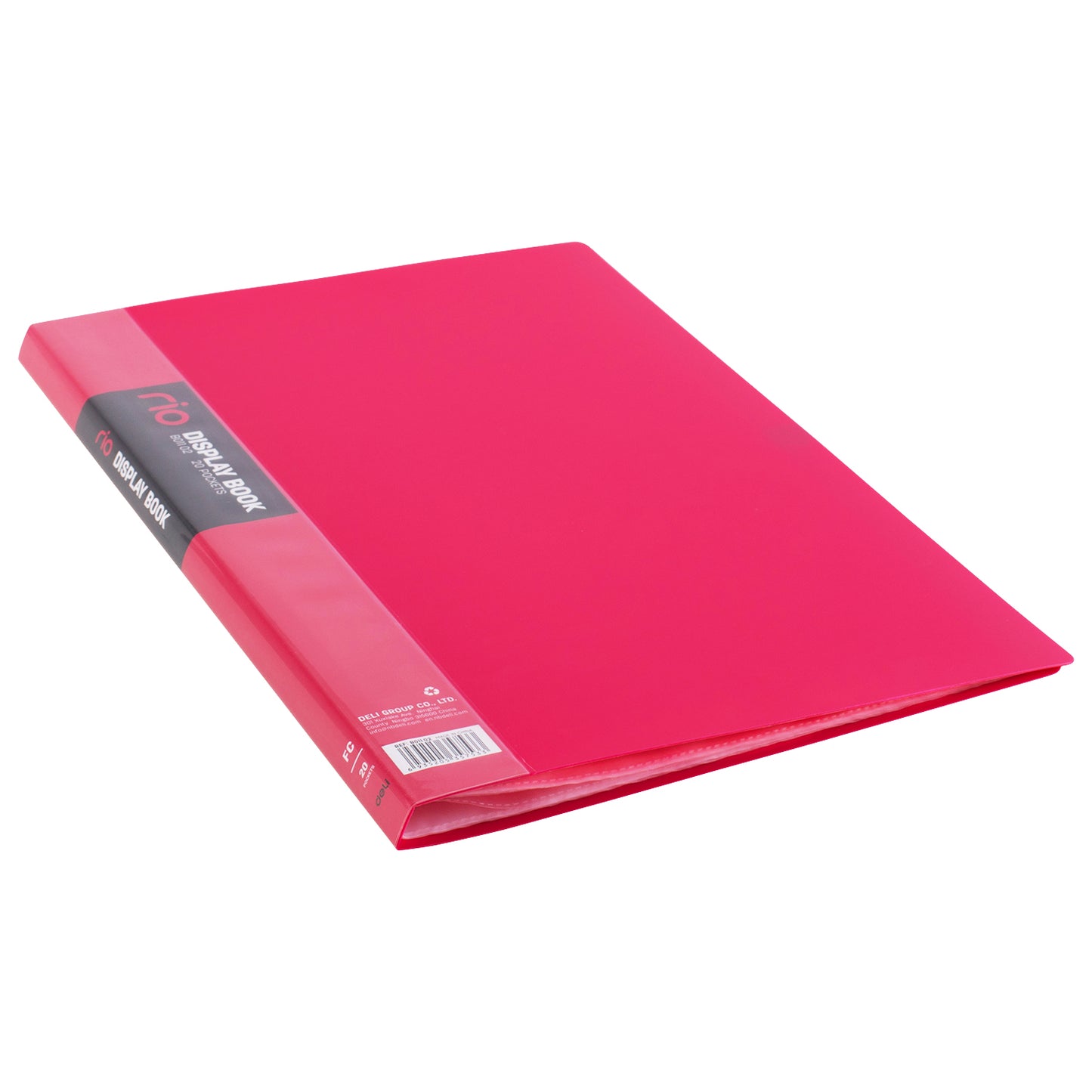 Deli WB01102 FC Display Book, 20 Pocket (Pack of 1, Color May Vary)