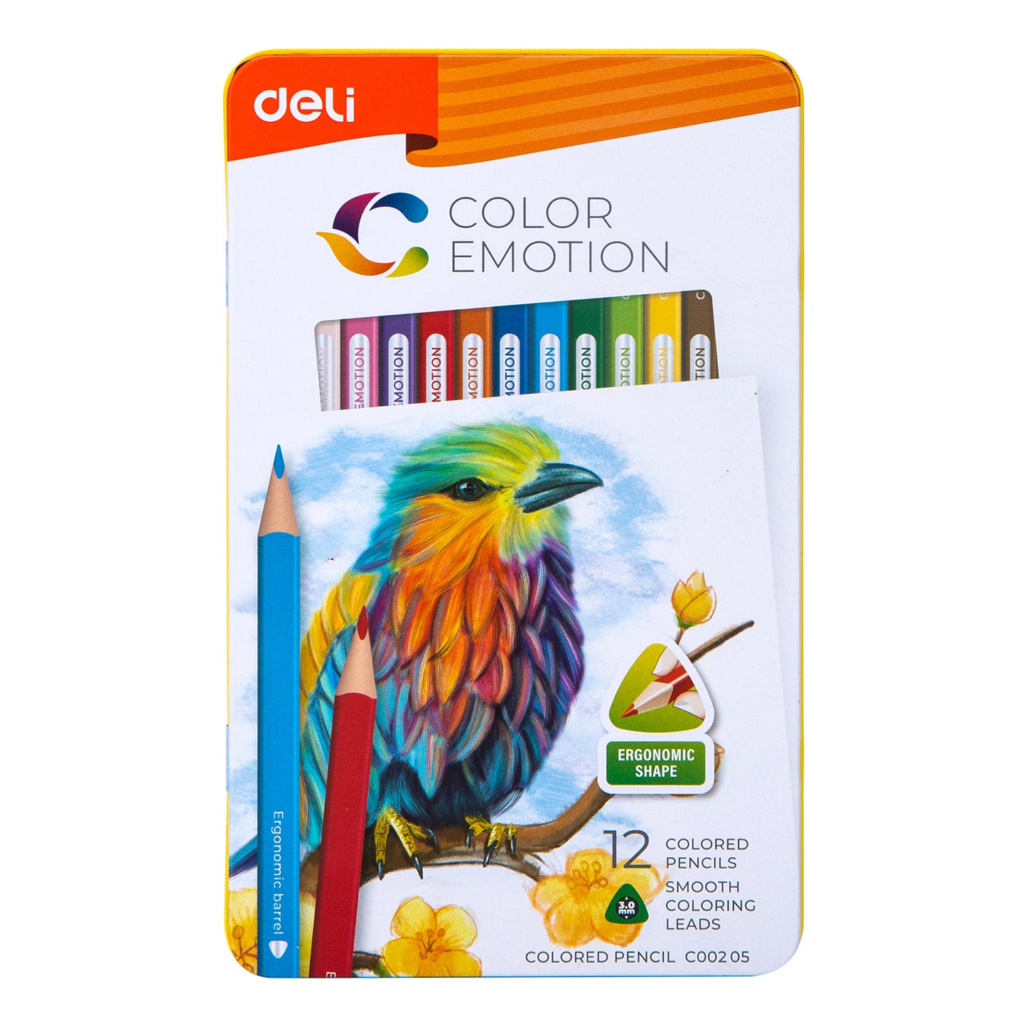 Deli WC00205 Color Pencil 12 Pcs, Multicolor (Pack of 1)