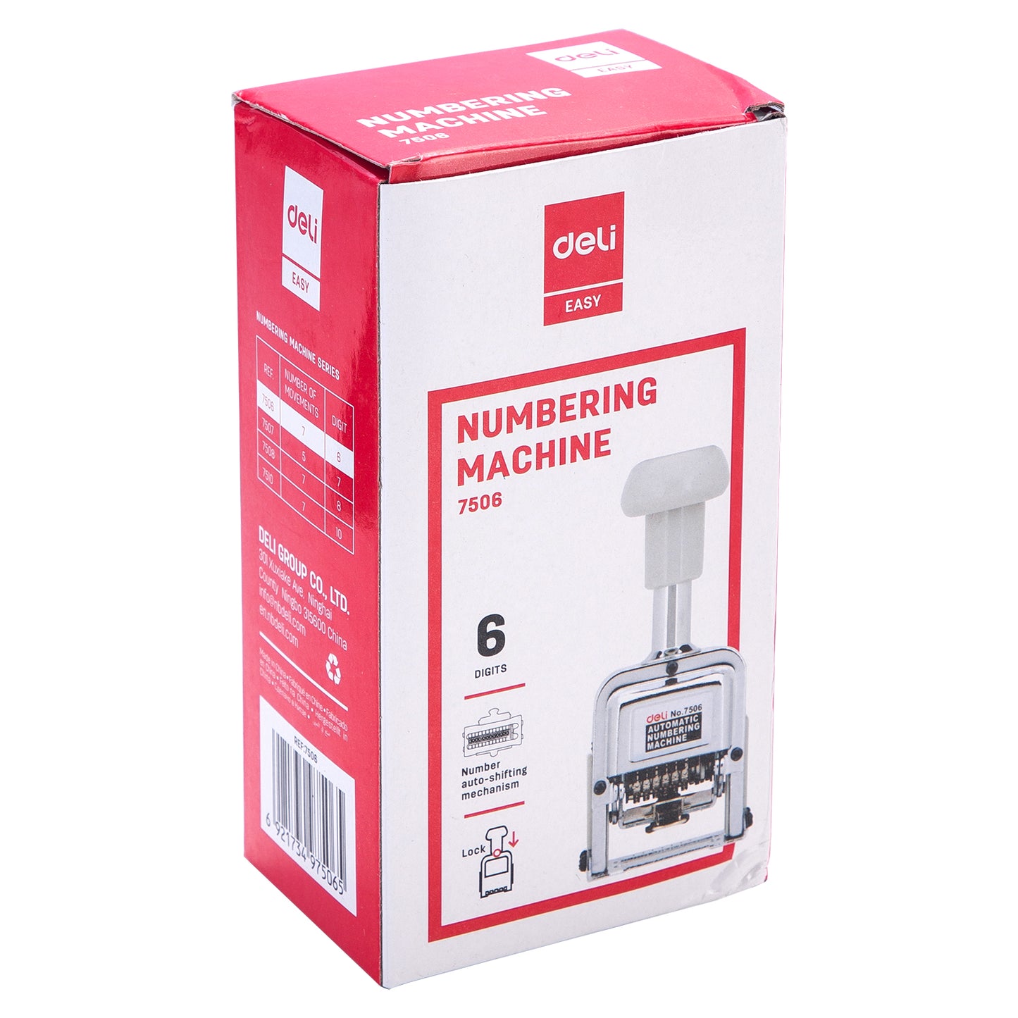 Deli W7506 Auto Numbering Machine, 6 Digits (Pack of 1)