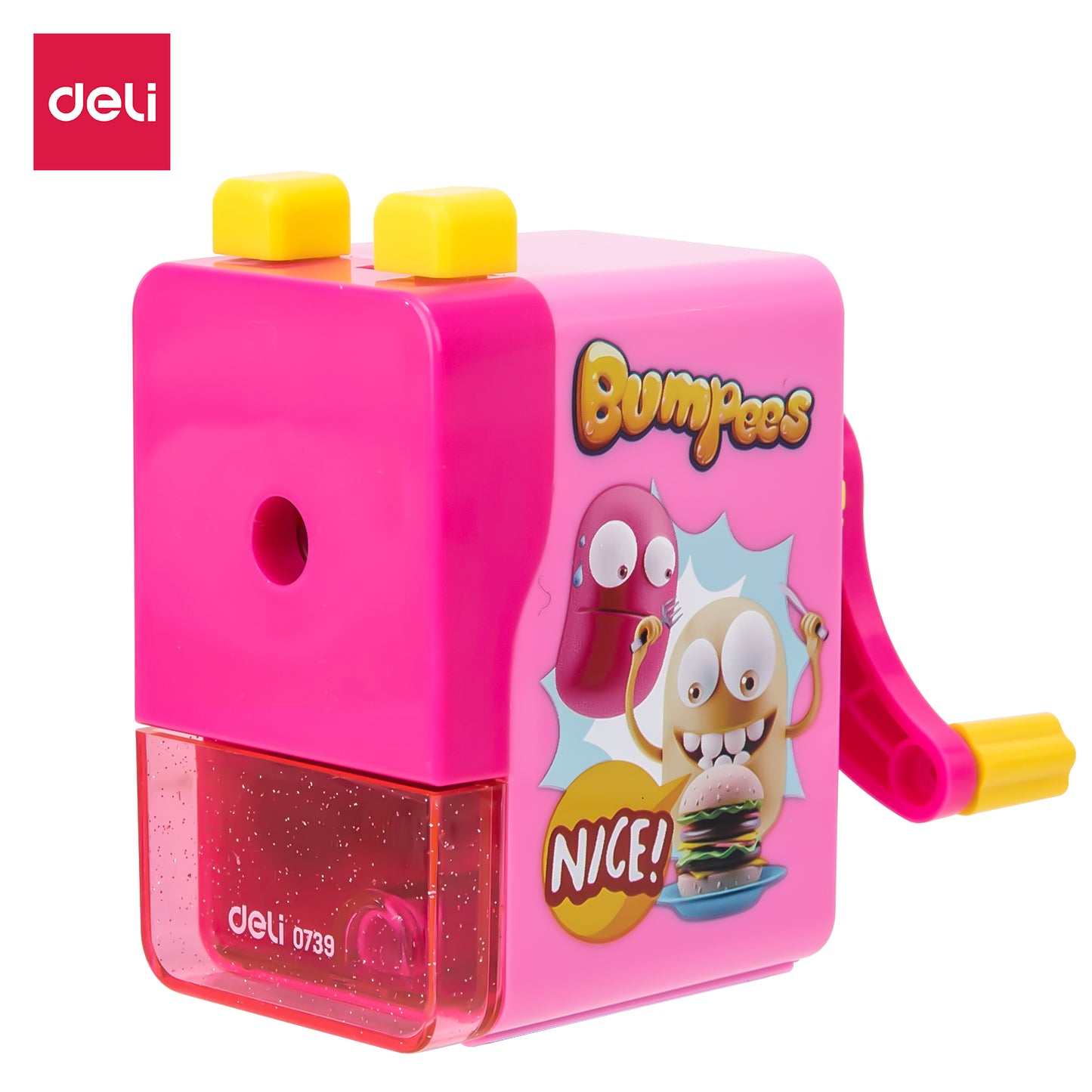Deli W0739 Rotary Pencil Sharpener, Pack of 1 (Color May Vary)