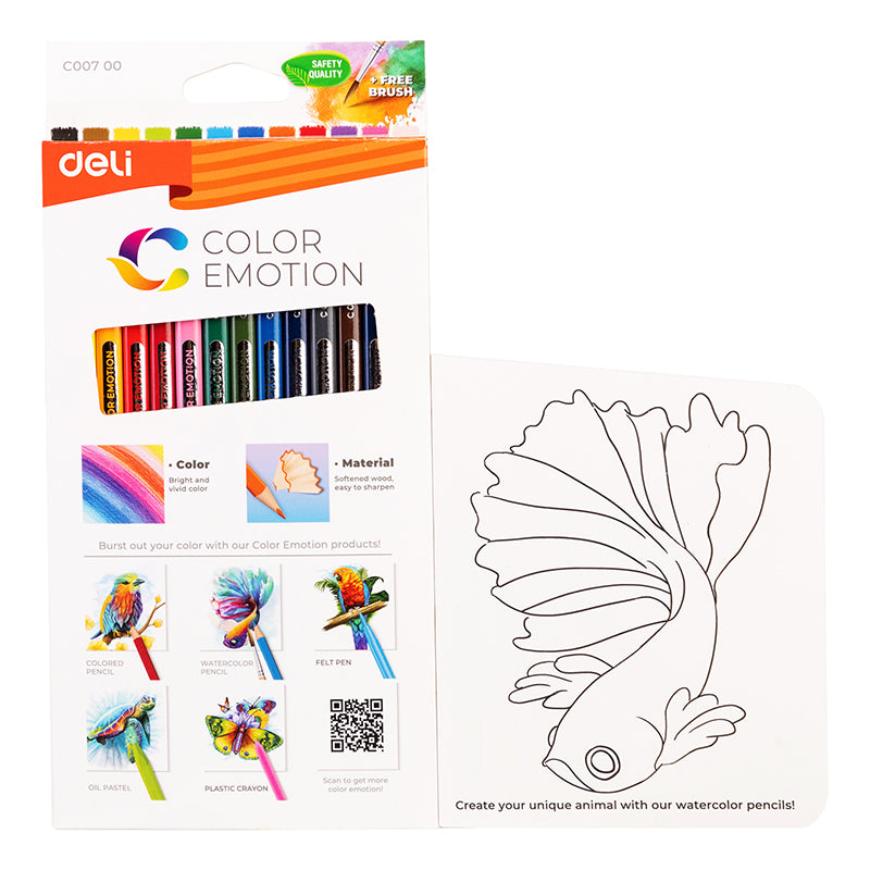 Deli WC00700 Colored Pencil, Multicolor (Pack of 1)