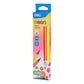 Deli WU54600 Neon Series Pre-Sharpened, Wood-Free, HB Pencils with Eraser (12 Pcs)
