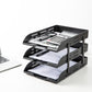 Deli W9215 3-Tier Multipurpose Superior Quality Desk Organizer Tray, Black