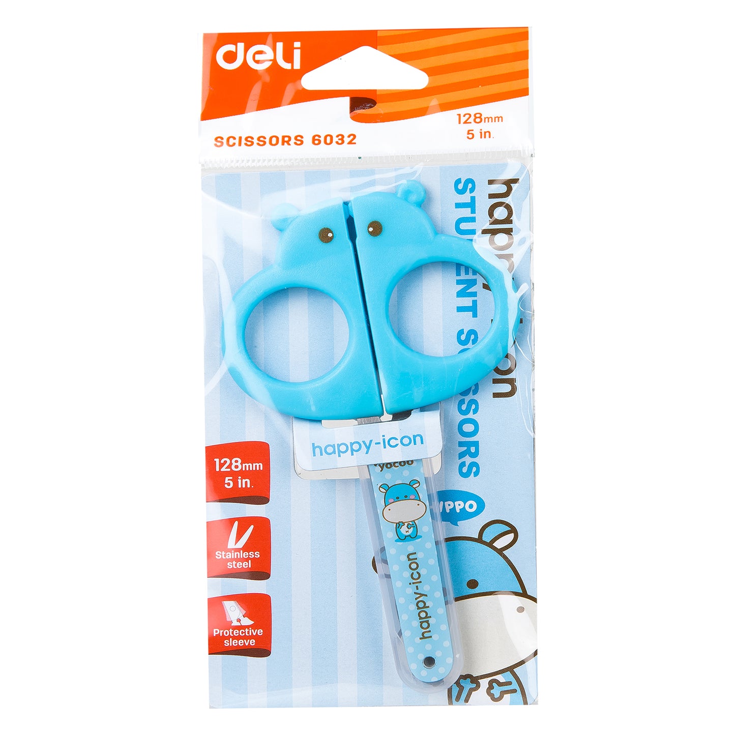 Deli School Scissor 128mm E6032 (Pack of 1, Color May Vary)