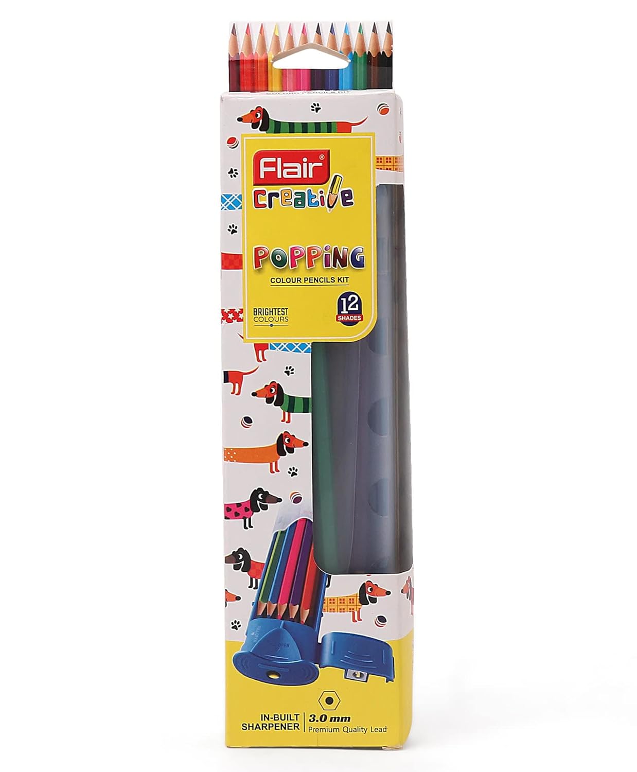 Flair Creative None Hexagonal Shaped Color Pencils (Multicolor)