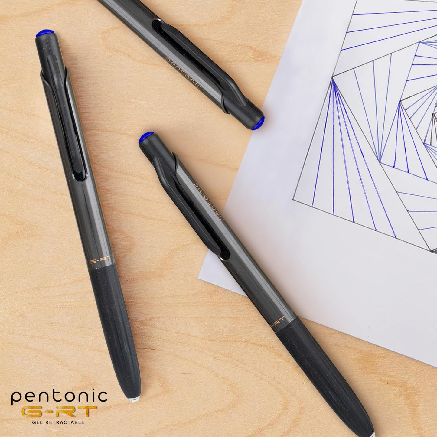 Linc Pentonic G-RT Gel Pen Blister Pack (0.7 mm, Blue Ink, Pack of 3)