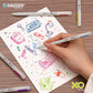 Hauser XO Multicolor Gel Pen with Hard Box Case, 12 Bright Ink Colors Pack, Set of 1