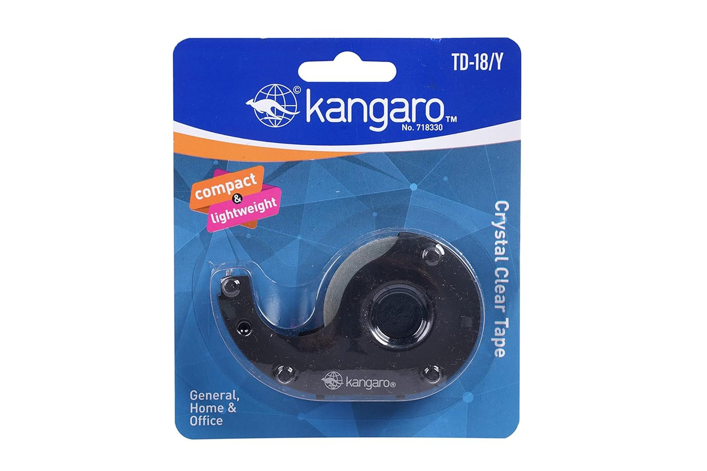 Kangaro Tape Dispenser TD-18Y , Color May Vary , Pack of 4