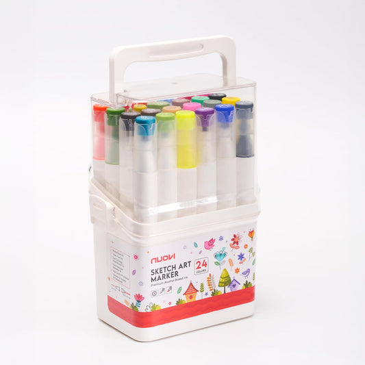 NUOVI Dual-Tip Alcohol Based Sketch Art Markers (24 Shades)