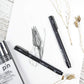 uni-ball PIN-200 0.03-0.8mm With Brush Fineliner Drawing Pen, Black Ink, Pack of 6