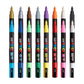uni-ball Posca 3M 0.9-1.3mm Bullet Shaped Markers, Multicolor Ink, Pack of 16