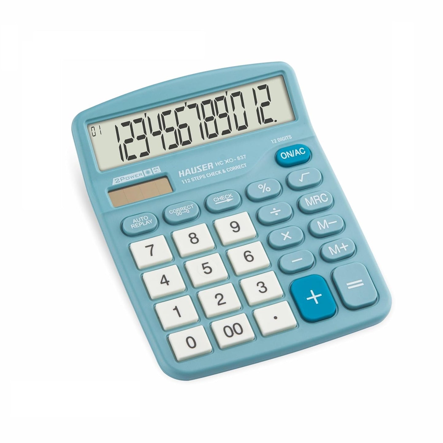 Hauser Desktop Series HC XO 837 Calculator, Blue, Pack of 1