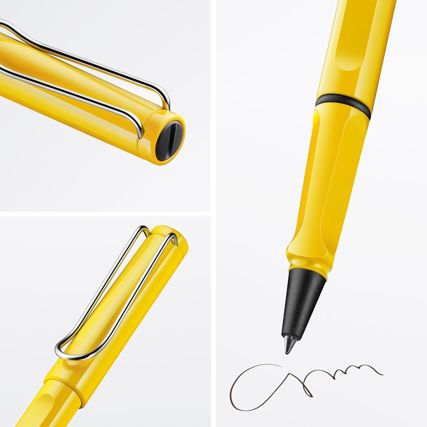 LAMY 4001112 Safari Yellow Body Medium Tip Black Ink Roller Ball Pen