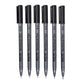 BRUSTRO Technical Pen Black Assorted, Set of 6