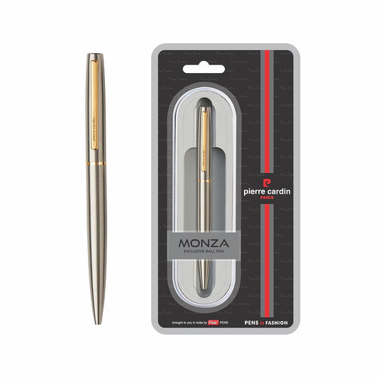 Pierre Cardin Monza Copper & Nickle Finish Exclusive Metal Ball Pen, Blue Ink, Pack of 1