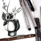 uni-ball PIN-200 Fine Line Brush Pen, Black Ink, Pack of 1