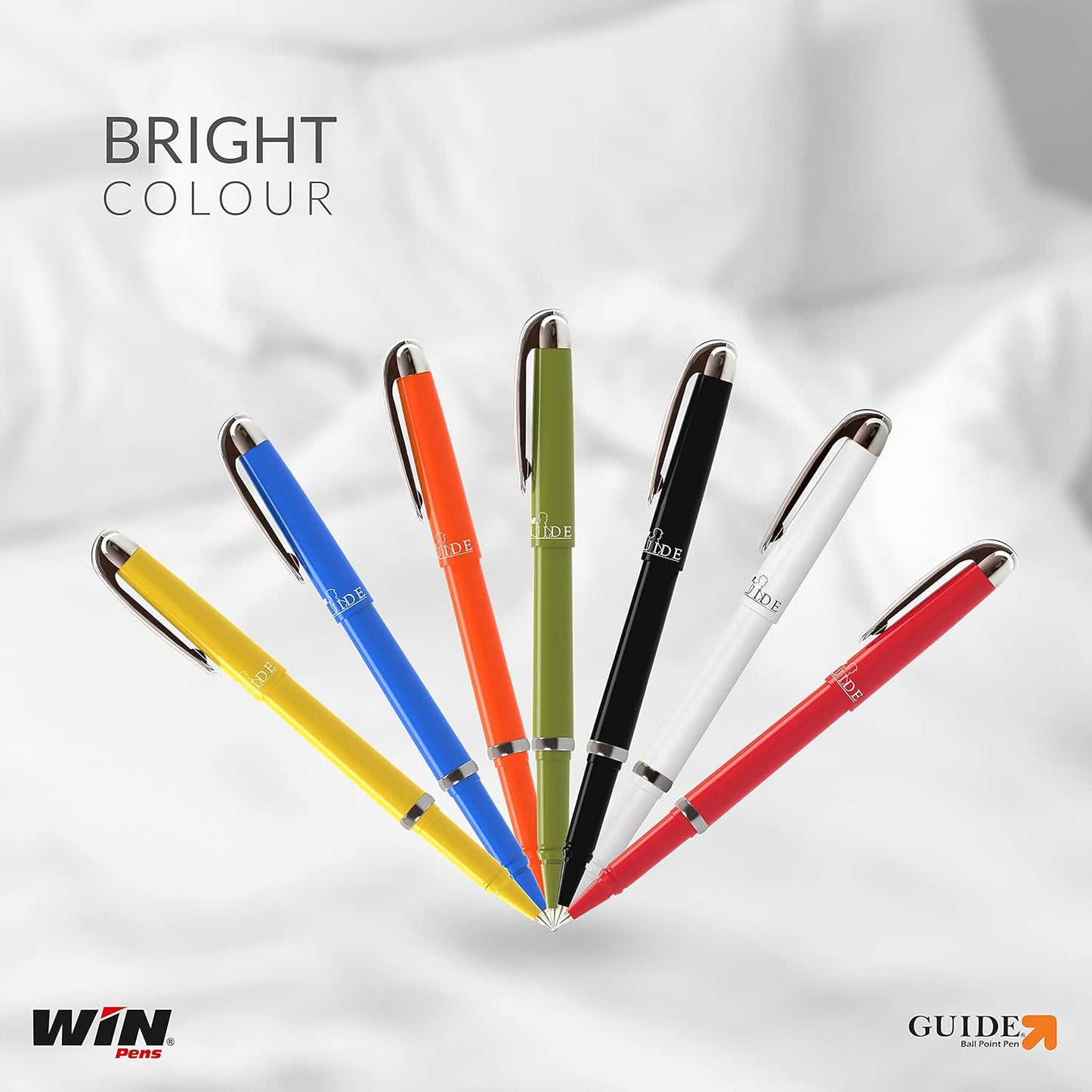 Win Guide Ball Pen, 0.6mm, 50 Pcs Tumbler (45 Blue Ink, 5 Black Ink)