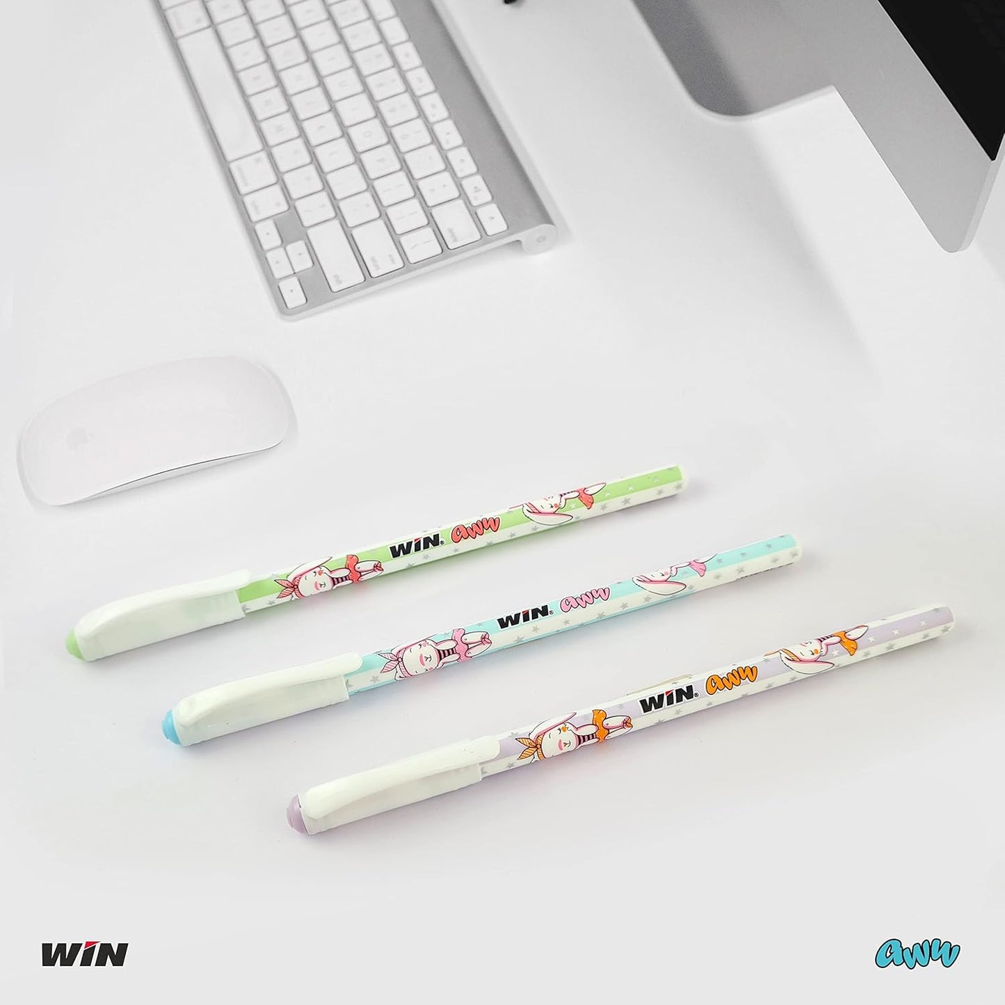 Win Aww Ball Pen, 0.7mm, Blue Ink, Pack of 20