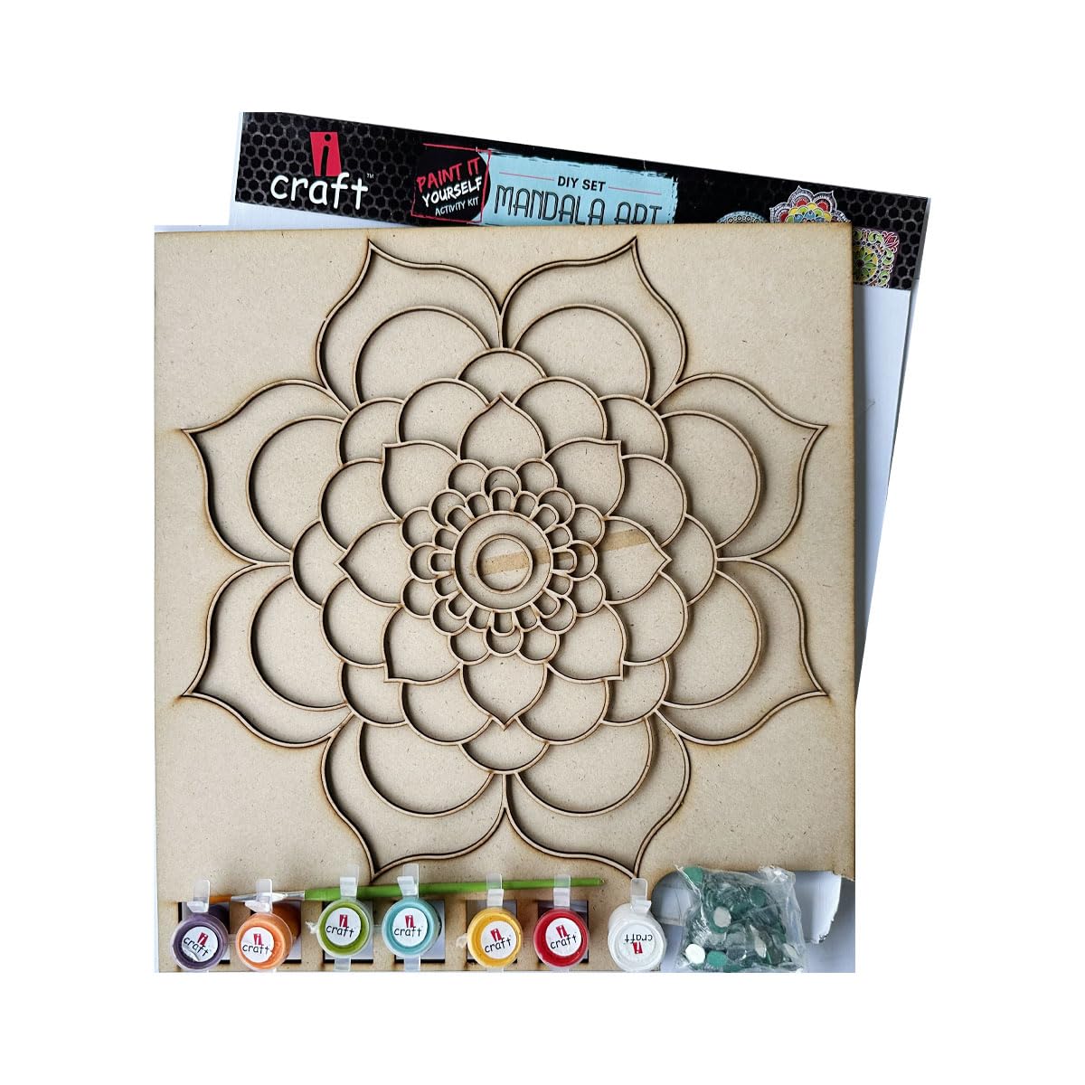 iCraft DIY Mandala Art Kit - Traditional Design - 10x10
