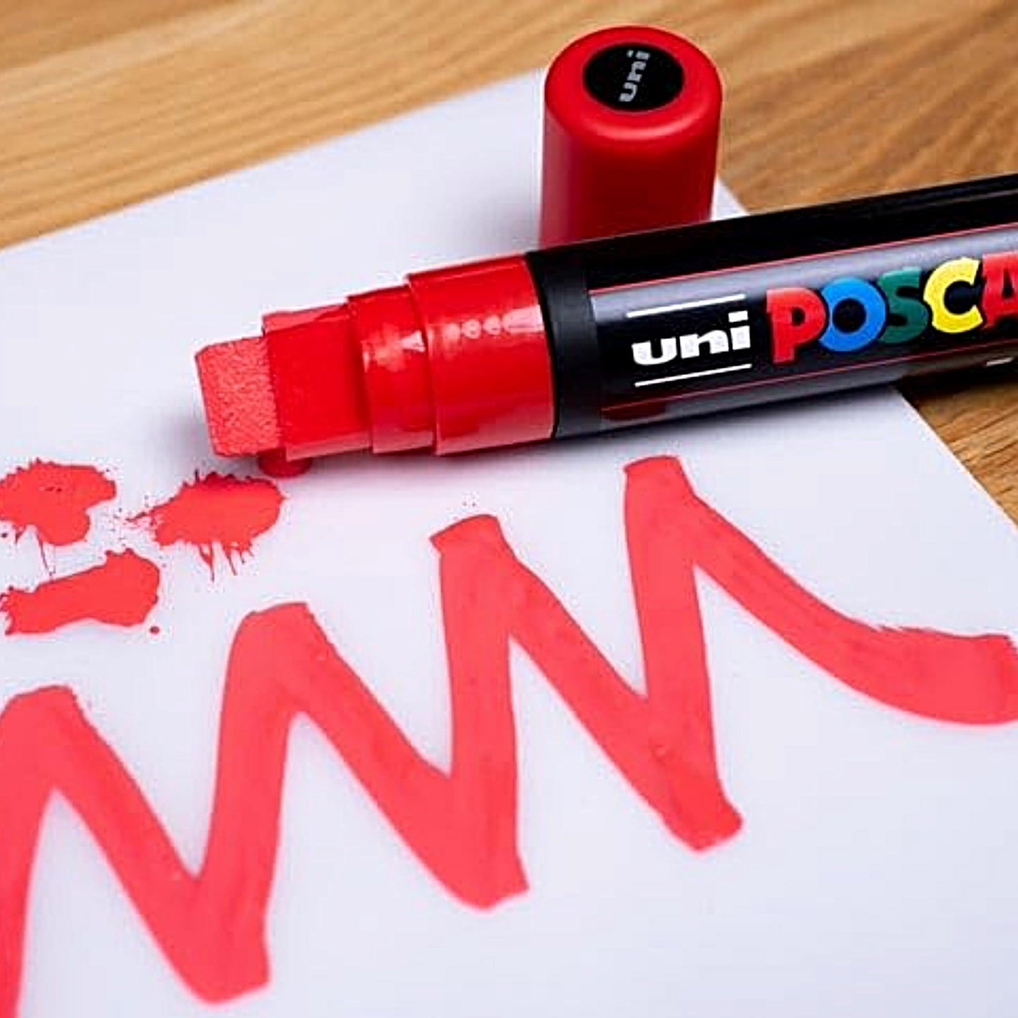 uni-ball Posca PC-17K 15.0 mm Extra Broad Tip Marker Pen, Pink Ink, Pack of 1