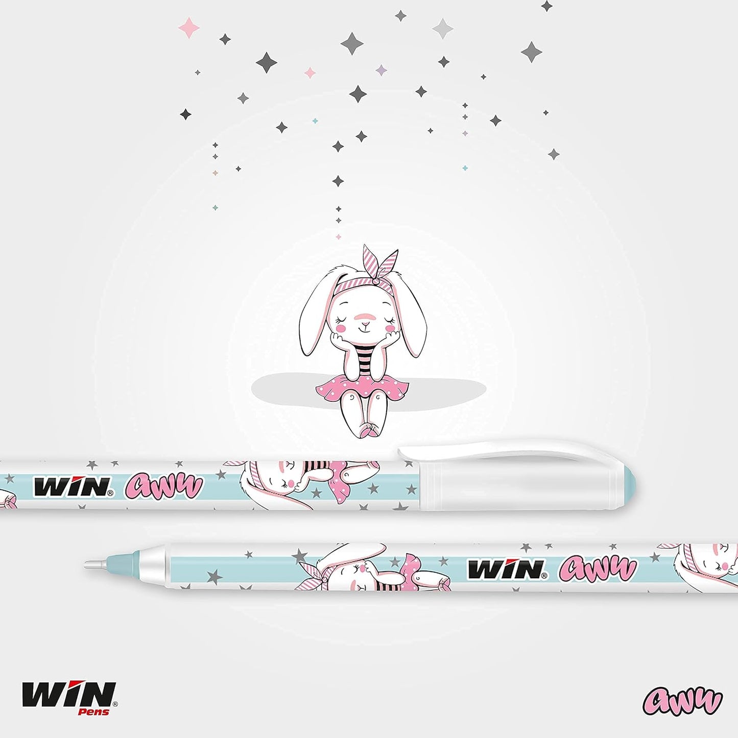 Win Aww Ball Pen, 0.7mm, Blue Ink, Pack of 20