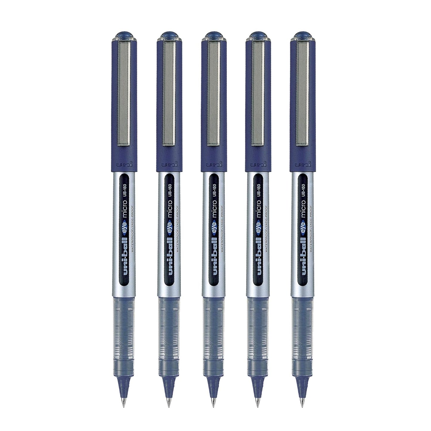 uni-ball Eye UB150 0.5mm Roller Ball Pen, Blue Ink, Pack of 5