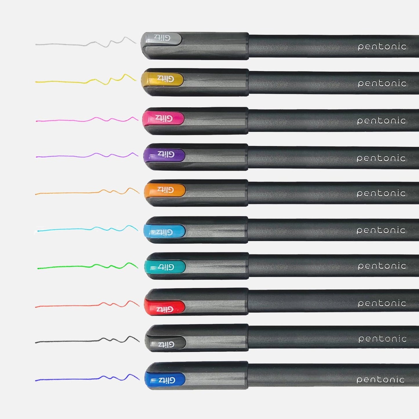 Linc Pentonic Glitz Multicolor Glitter Pen - Pack of 10