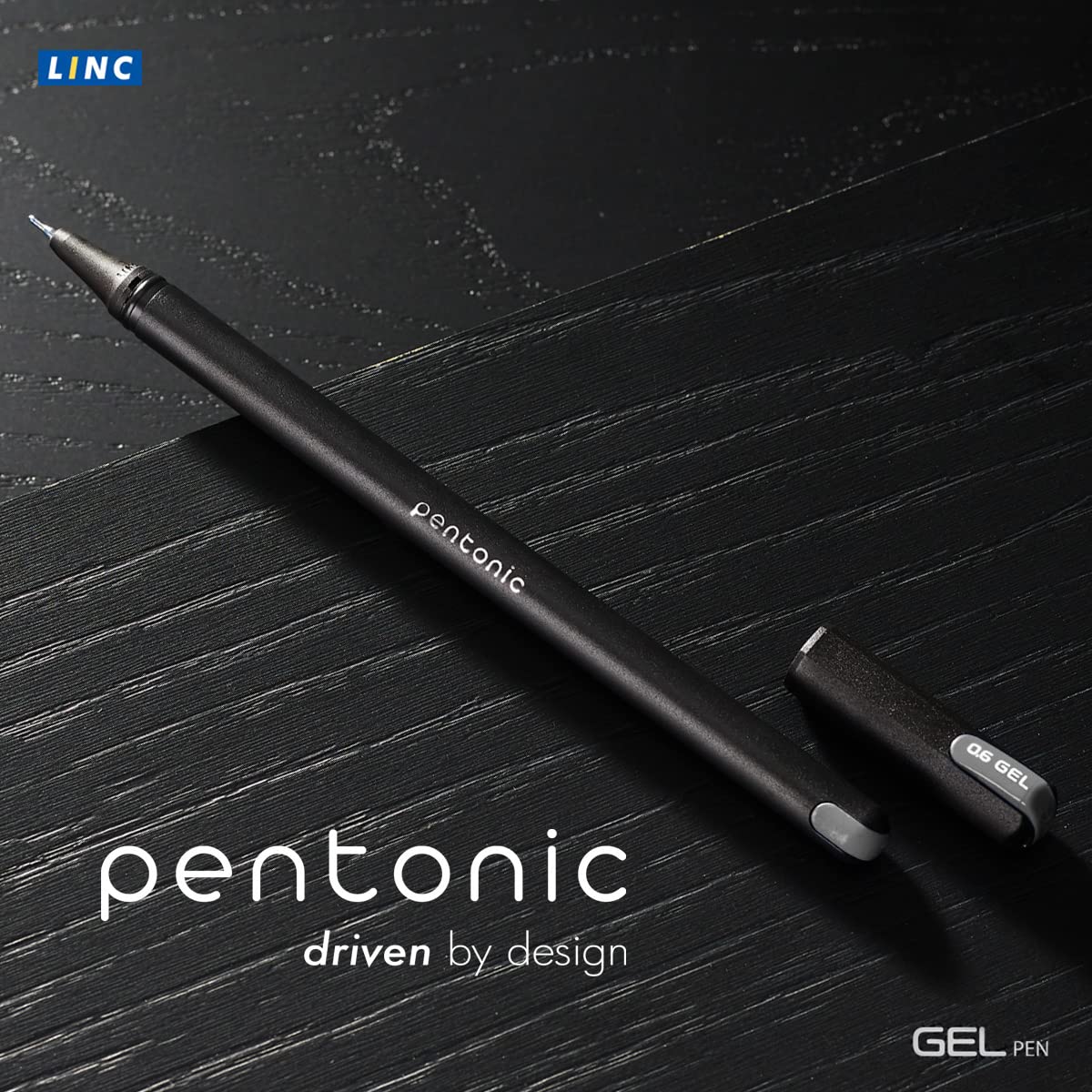 Pentonic Gel Pen Blister Pack (0.6 mm, Black Ink, Pack of 10)
