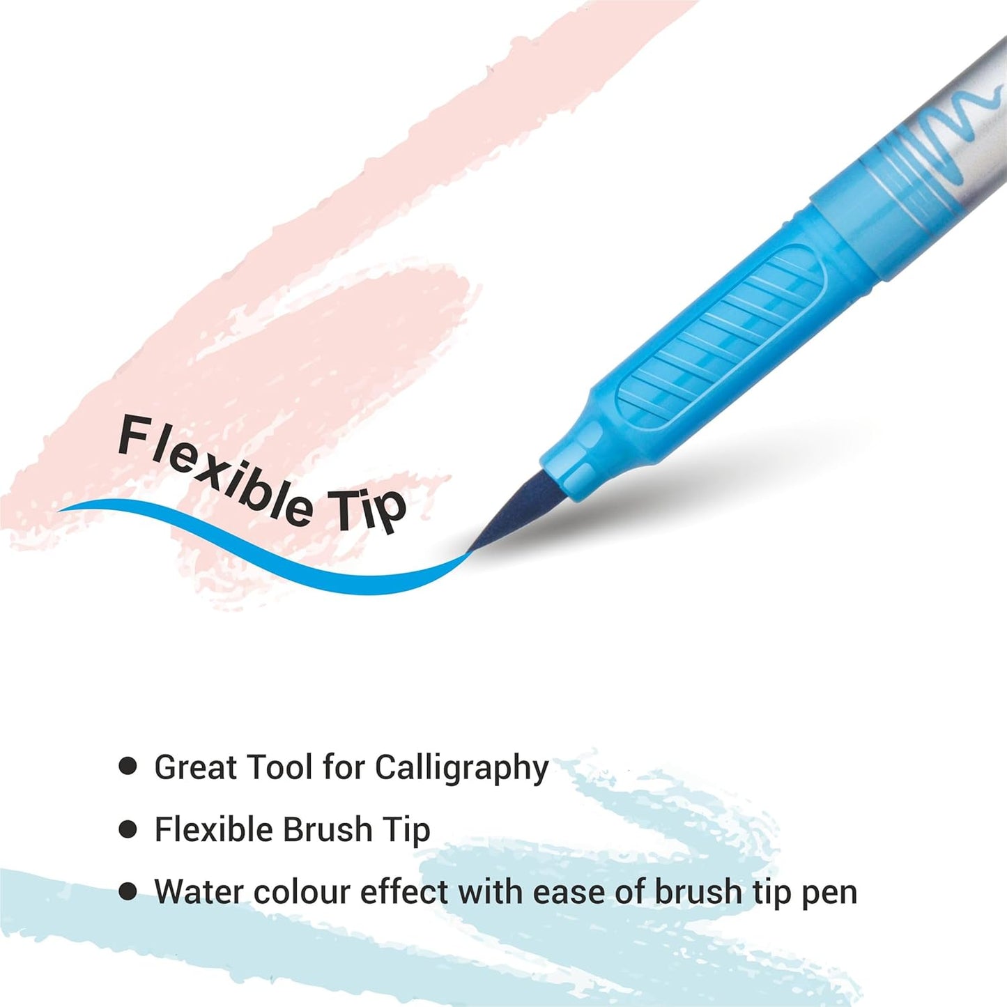 Flair Creative Brush Pens, Fine Tip, 12 Multicolour Shades, Pack Of 1