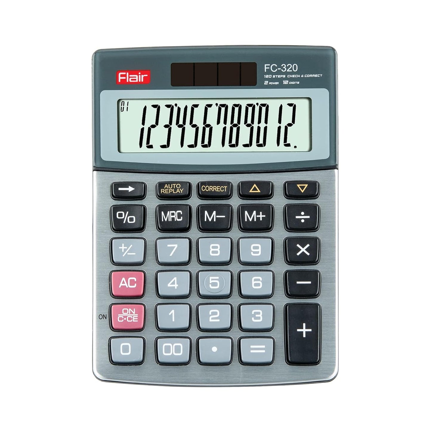 FLAIR Calculator FC 320, Black & Grey, Pack Of 1