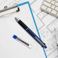 uni-ball Jetstream MSXES-1000 0.7mm Ball Pen & 0.5mm Mechanical Pencil, Multicolor Ink, Silver Body, Pack of 1