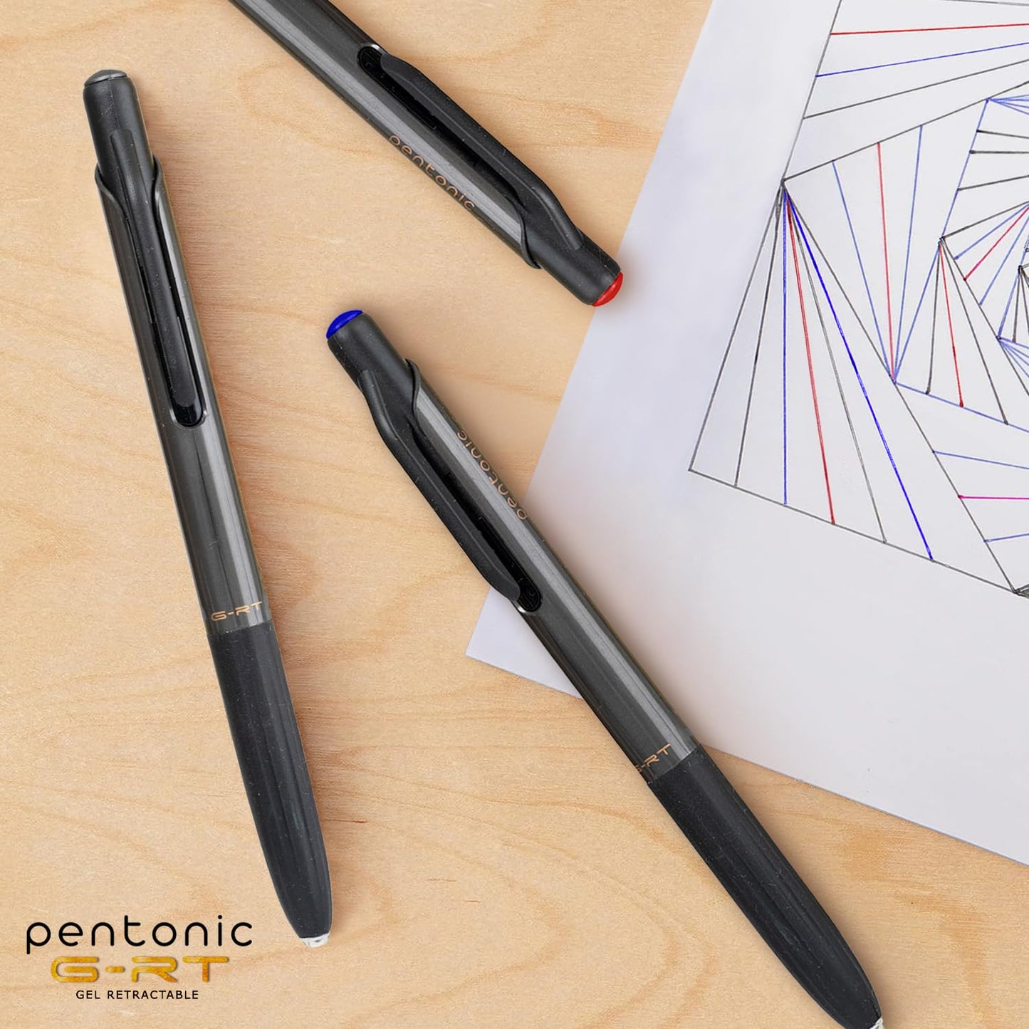 Linc Pentonic G-RT Gel Pen Blister Pack (0.7 mm, Black Ink, Pack of 3)