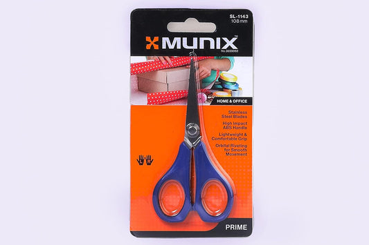 Munix SL-1143 108 mm 4.2Inches Stainless Steel Scissor, Color May Vary, Pack of 3